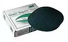 3M Green Corps Hookit Sanding Discs, 00522, No Hole, 8 in, 60+ Grade, Pack of