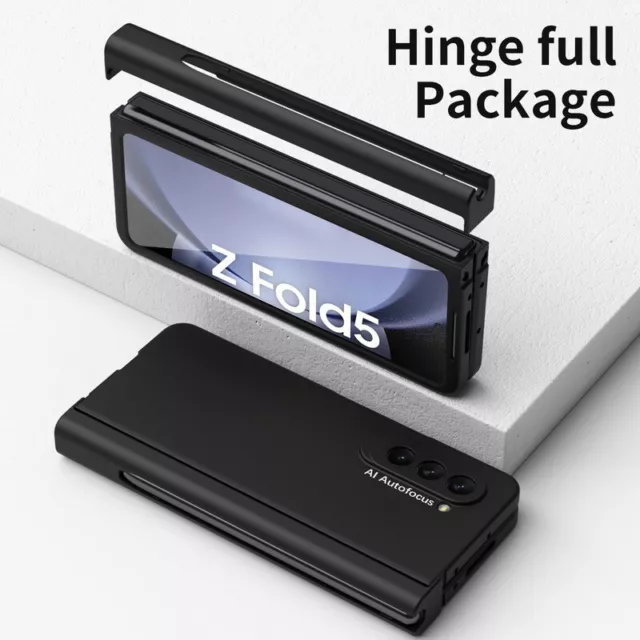 360° Hülle für Samsung Galaxy Z Fold5 Fold4 Stoßfeste Gehärtetes Glas Hinge Case