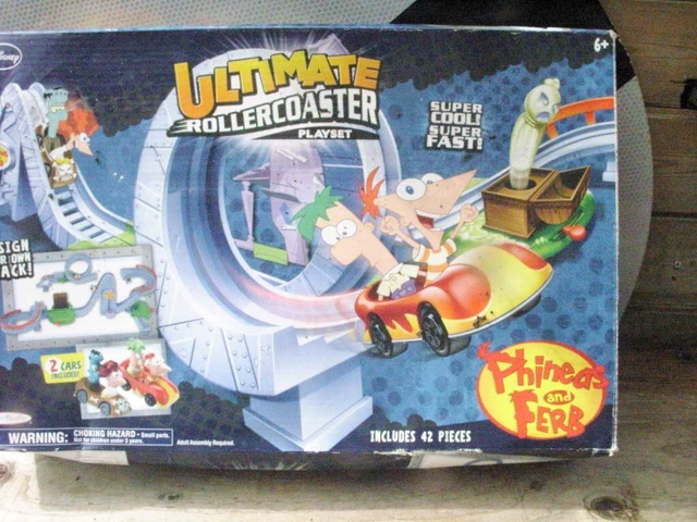 DISNEY PHINEAS AND FERB ULTIMATE ROLLERCOASTER Playset 2011 Jakks ...
