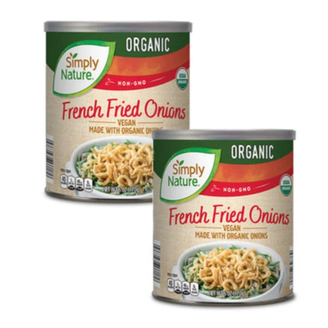 Simply Nature Organic Gluten - Free Non GMO Vegan French Fried Onions (Pack of 2