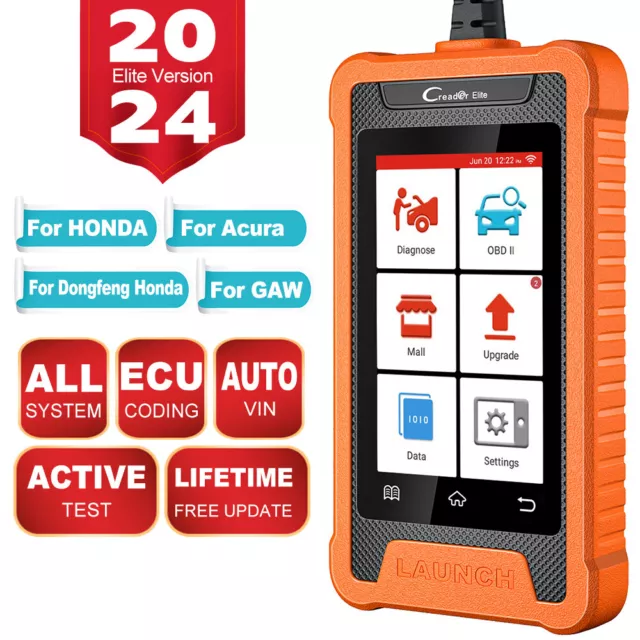 LAUNCH Creader Elite For HONDA Auto Bidirectional Scanner Full System Diagnostic