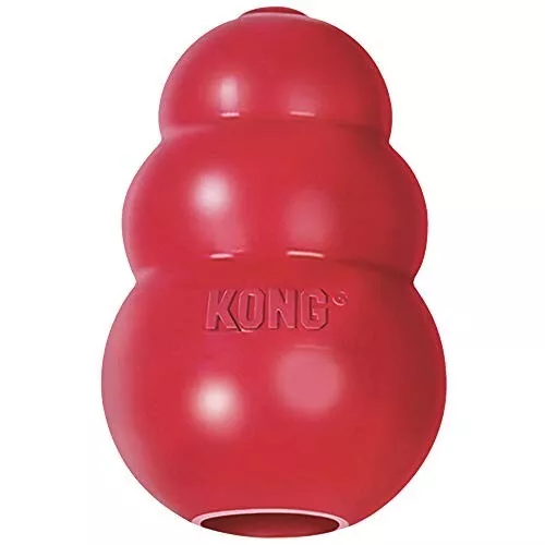 KONG - Classic Toy - Durable, Natural Rubber Chew - Large Dogs 10x7cm