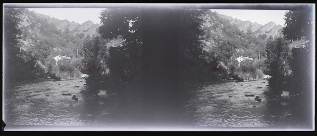 France Montagne Paysage NEGATIF Photo Plaque de verre Vintage VR11a6  