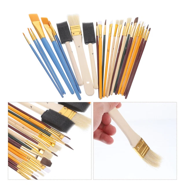 25 Pcs Gouache Brushes Oil Painting Brush Set Watercolor Brush Set Multifunction