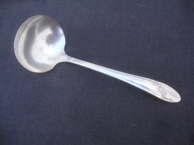 Gravy Ladle spoon Silver plate Tudor Plate Oneida Community 7" Queen Bess 1940s