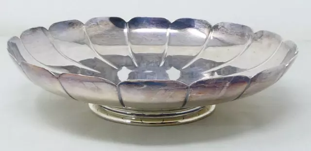 Mappin & Webb Ribbed Fruit Bowl Silver Plated 20cm 8" Vintage