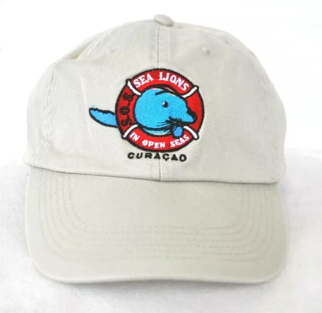 *SEA LIONS IN THE OPEN SEAS CURACAO* Caribbean Islands Scuba diving Ball cap hat