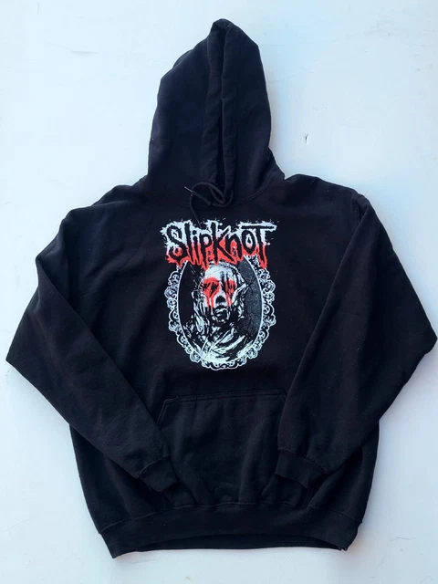 Slipknot Men's Black Long Sleeve Hooded Sweatshirt Size Large.