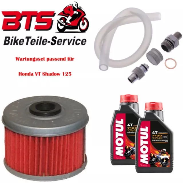 Pflegeset 2L Öl, Filter, Ablassschraube passend für Honda VT Shadow 125 ccm 73