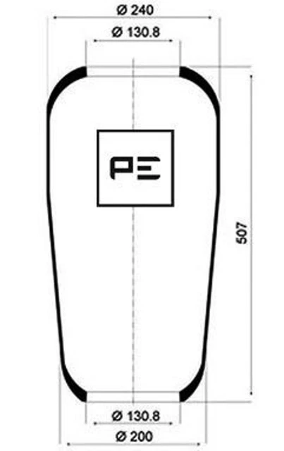 Federbalg Luftfederung PE Automotive 084.013-70A für MAN hinten links rechts F90