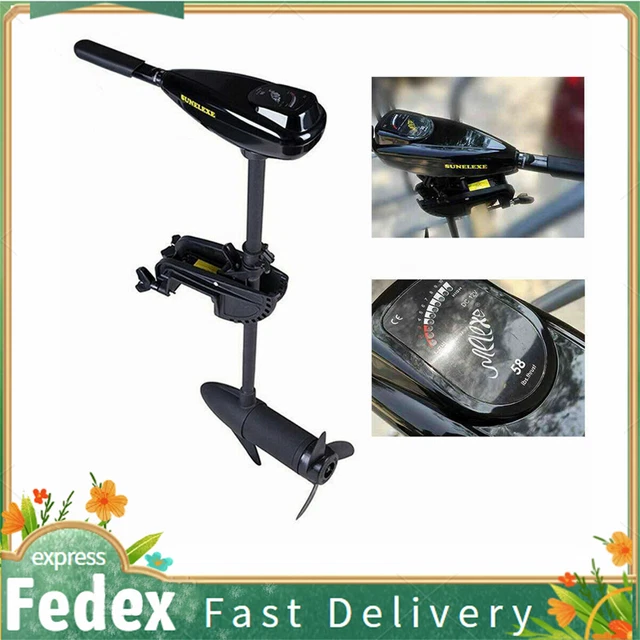 45Lbs Electric Outboard Trolling Motor Kayak Boat Dingy Engine Short Shaft 12V