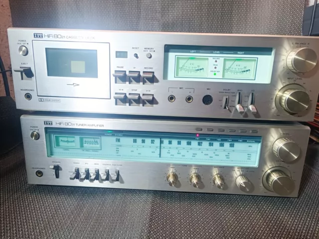 Hifi ITT 8021 Kassetten Tape Deck 8031 Receiver Verstärker