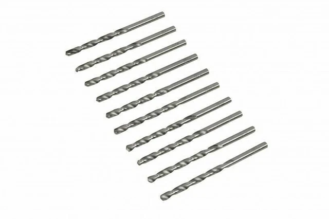 Pack of 10 3.2mm HSS Drill Bits Drilling Wood Plastic Steel Metal Etc DIY