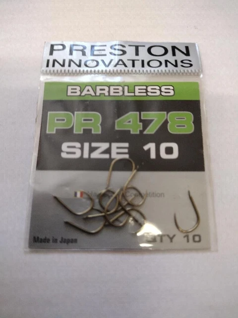 Ami Preston PR 478 Barbless Size 14 - Ami Senza Ardiglione Per Pesca, Qualità Preston Innovations