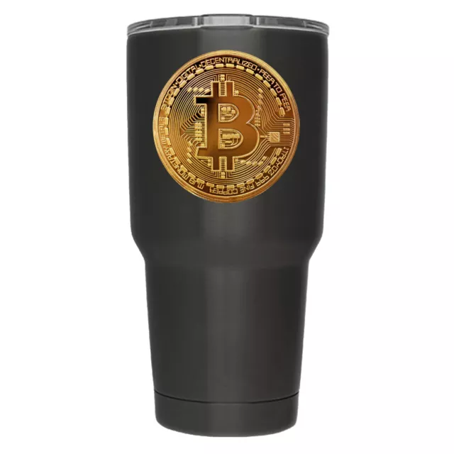 Bitcoin Logo Vinyl Decal Sticker | 2-Pack | 3-Inch | (DECAL ONLY)