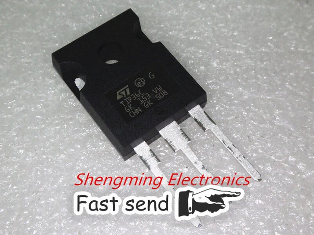 2 Paia Transistor TIP35C + TIP36C Mospec/Pecor - NPN/PNP 100V 25A TO-247