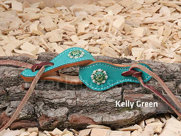 Triple "W" Brand Saddlery Loops bunt f. Westernzügel Kelly Green grün