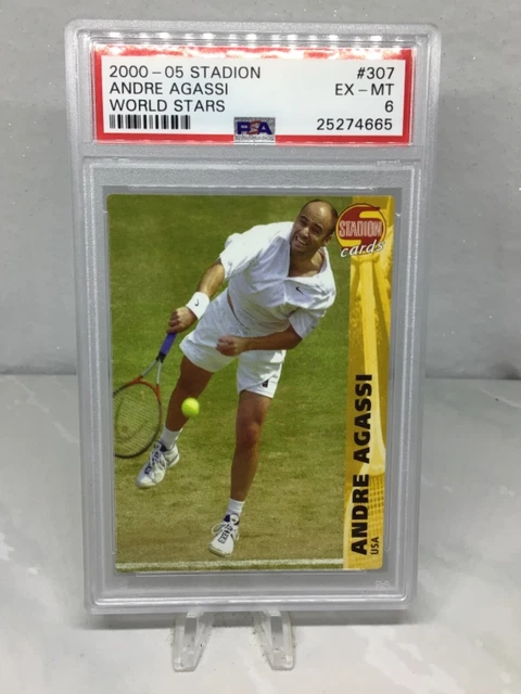 Carte André Agassi PSA 9 Mint - 2000-05 Stade #307 World Stars - Rare - Collection Tennis