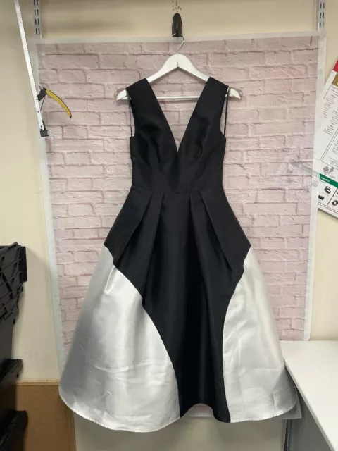 Karen millen on sale black white dress