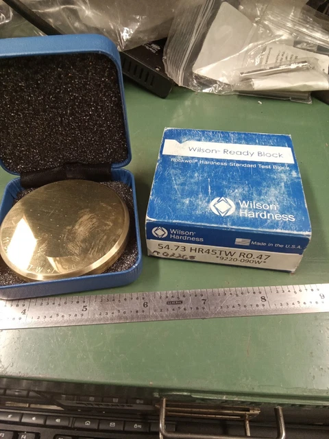 Wilson Instruments Rockwell Hardness Test Block 10 A62268 54.73 HR45TW R0.47
