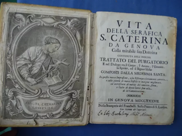 Vita Serafica S. Caterina Da Genova E Sua Dottrina Trattato Purgatorio-1737