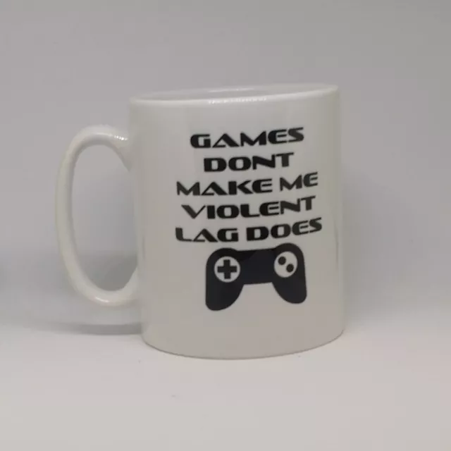 Games dont make me violent, lag does, Geeky Gamer Gift Mug