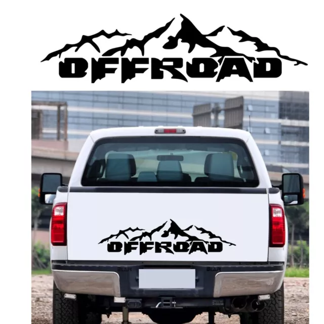 4PCS Car Stickers 4X4 Off Road(40*10cm)+Mountain Graphic Decal(190