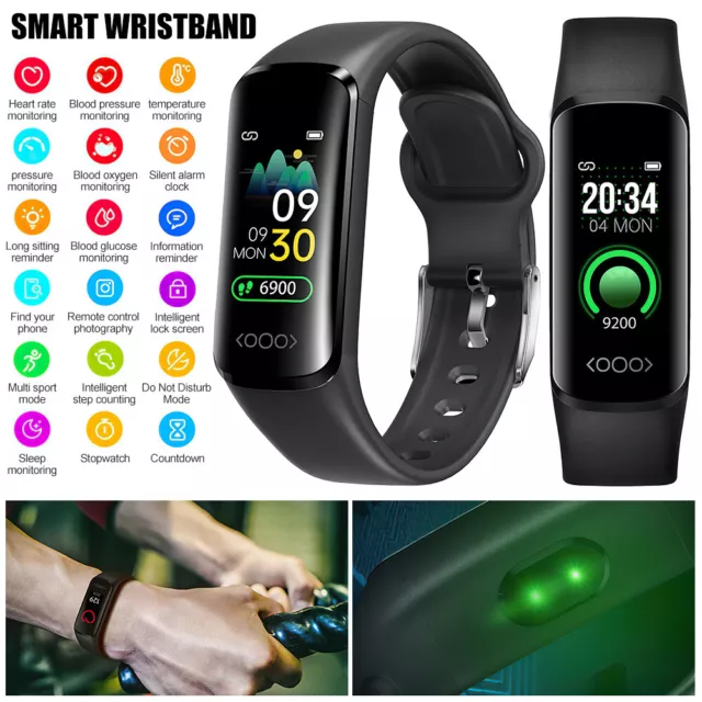 2024 Fit@bit Smart Watch Activity Tracker Fitness Watches Heart Rate Monitor Hot