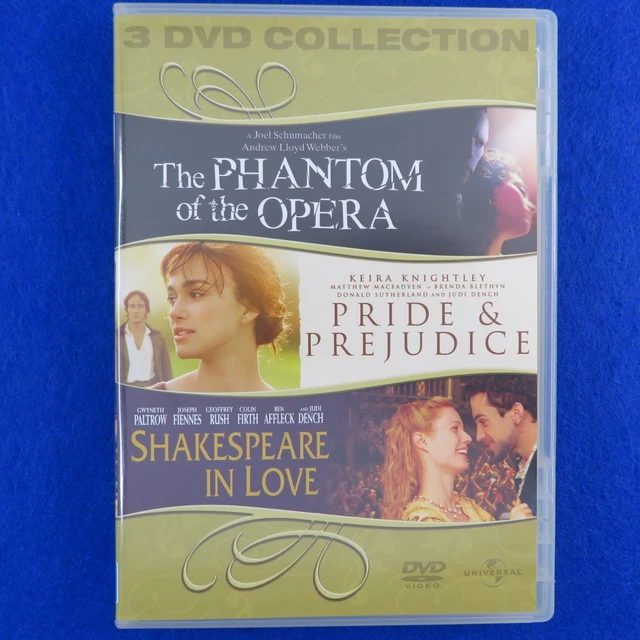 THE PHANTOM OF The Opera/Pride And Prejudice/Shakespeare In Love
