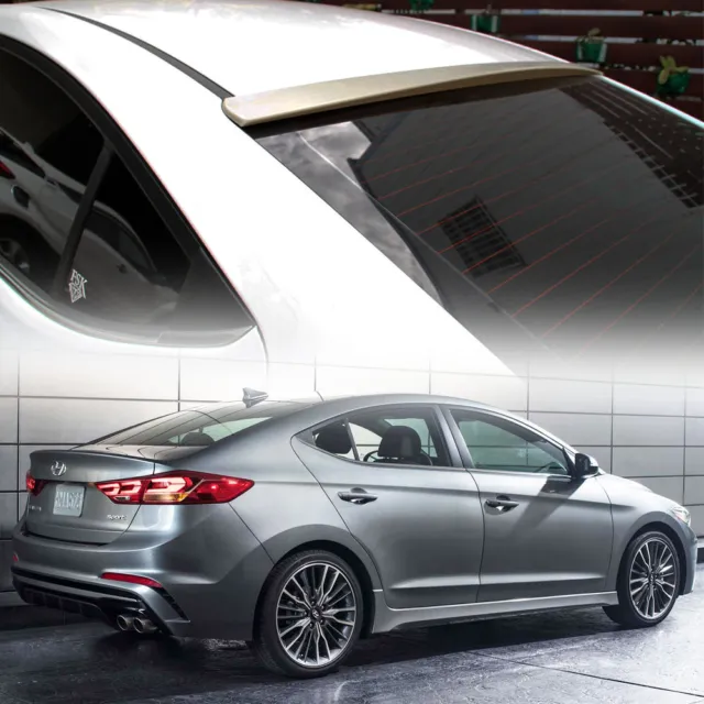 Painted Fit FOR Hyundai Elantra AD 6th Sedan OE Type Roof Spoiler 16-20 ABS