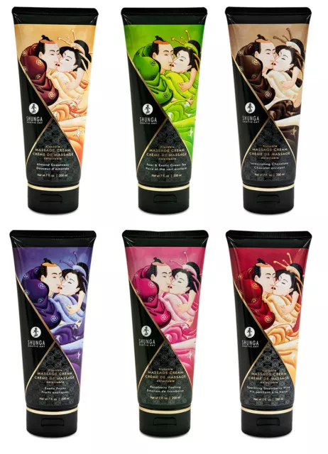 Shunga Massage Cream Kissable 200ml Oil Aphrodisiac Spanish Fly Love Erotic Art