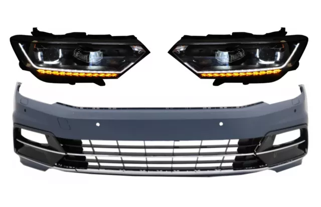 Pare-chocs pour VW Passat B8 3G 15-18 R-Line Look Phares LED Dynamique