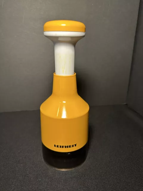 Vintage Leifheit Yellow Vegetable Chopper (Germany) 1970’s Onion Chopper