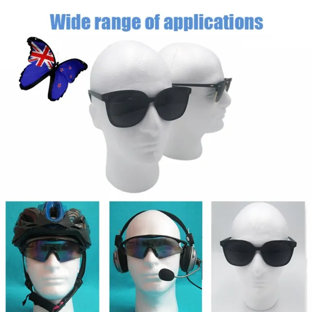 Practical Foam Male Female Mannequin Head Wigs Glasses Hat Display