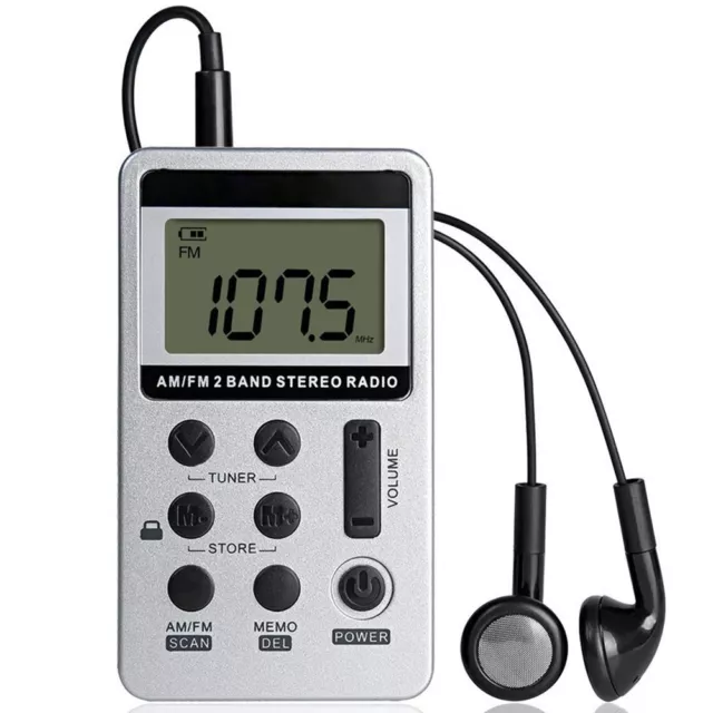 YZCX Mini Radio Stéréo Portable Radio de Poche Rechargeable Pocket DSP AM FM ...