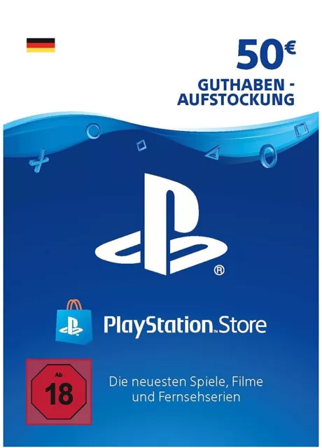 PlayStation Network Card 50 EUR Alemania código PSN correo electrónico