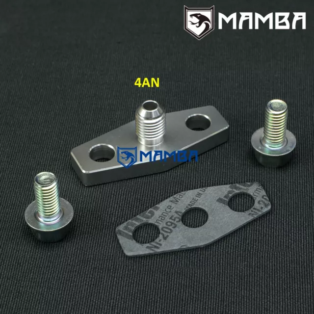 4AN Turbo Oil Feed Flange Kit Garrett GT4088R GTX4088R GT4094R /2.5mm restrictor
