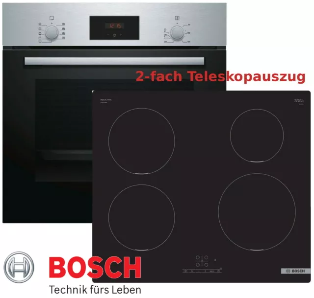 NEU Induktion Herd Set Autark Bosch Backofen Teleskopauszug - Induktion Kochfeld