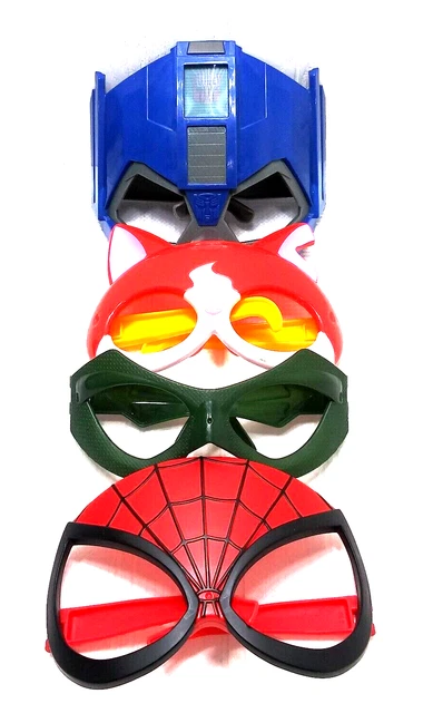 McDonald's Happy Meal Glasses Transformer Spider-Man Yo Kai Green Arrow Mask Lot