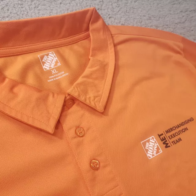 THE HOME DEPOT MET Employee Work Polo Shirt Men's XL Orange $24.99 ...