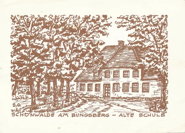 alte AK Schönwalde am Bungsberg - Alte Schule ungelaufen Ansichtskarte B1241e