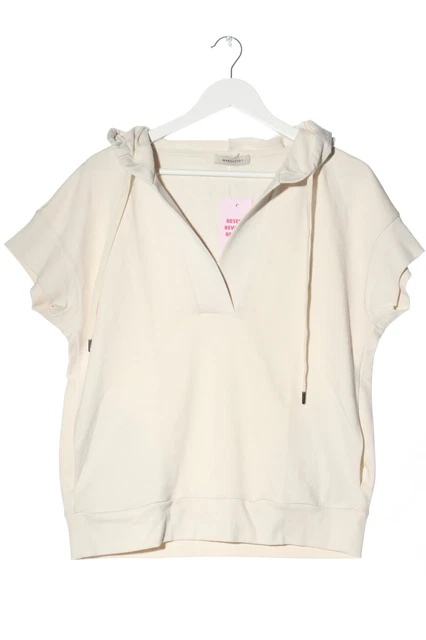 MARGITTES felpa con cappuccio donna taglia DE 36 bianco lana look casual