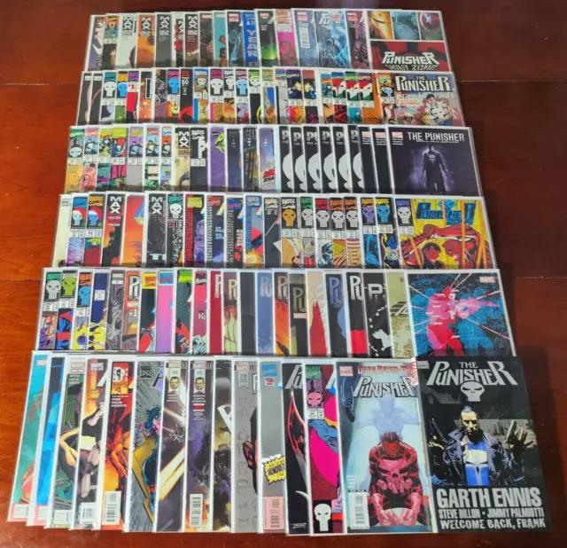 Huge Lot of 120 Punisher Comic Books Vintage 2099 Annuals Armory War Journal MCU