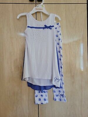 NEW! Juicy Couture Little Girls 2pc White Tunic & Legging Set Size 4