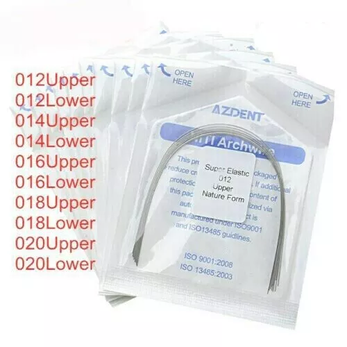 1pack AZDENT Dental Orthodontic Super Elastic Niti Arch Wires Round Natural Form