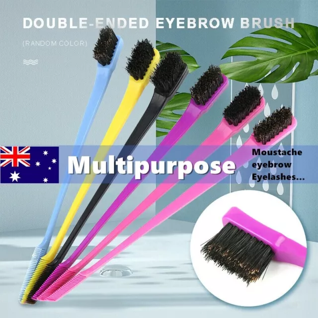 2pcs Edge Double Sided Comb Hair Control Brush Gel Smooth Natural Colors Ran-hf
