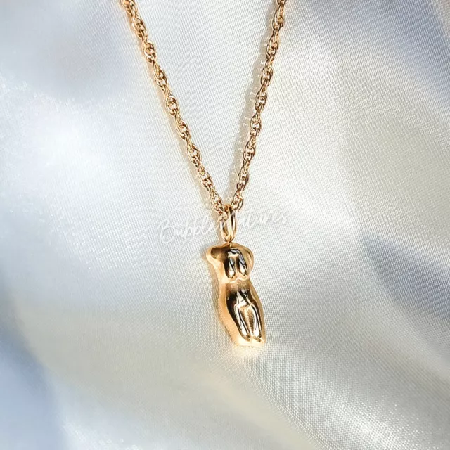 Female Body Figure Pendant Necklace Statement Jewellery Gift for Her