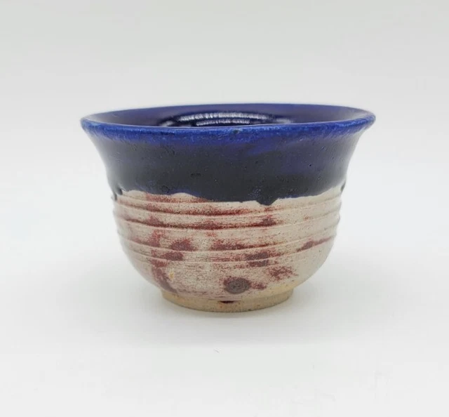 COBALT DRIP STUDIO Art Pottery Chawan Yunomi Matcha Tea Japanese Style