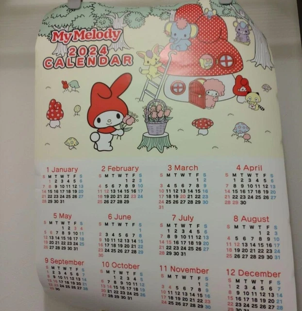 SANRIO MY MELODY poster Calendar 2024 40.00 PicClick