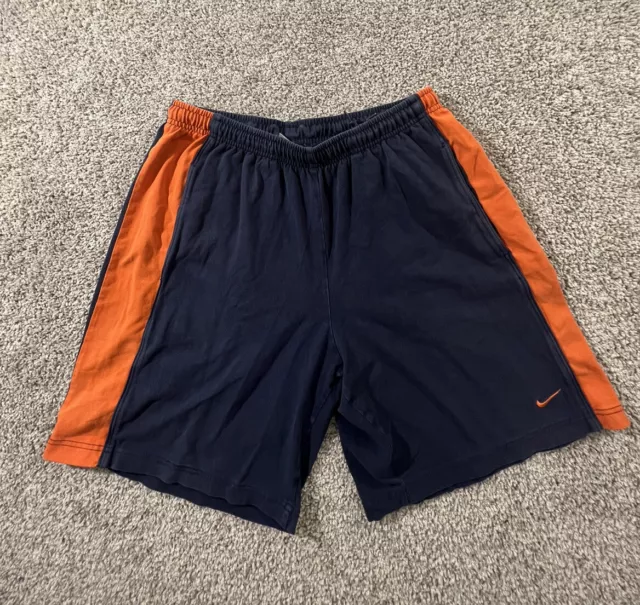 Vtg Y2K Nike Shorts Size L  Men Navy Blue And Orange Bears Color Drawstring
